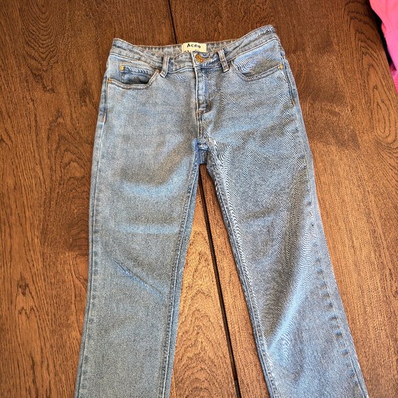 Acne Studios Cropped Raw HemJeans Jet Eighties Blue 27/24 - Picture 3 of 7